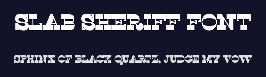 Slab Sheriff Font by Hamilton — Serif Font — thumbnail 2