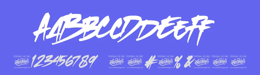 Slash Revolver Font by Almarkha Type — Display Font — thumbnail 3