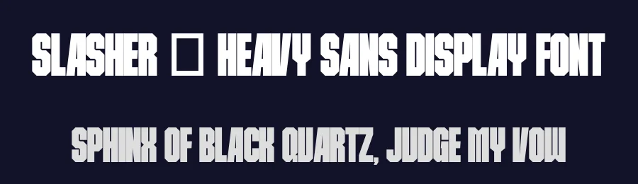 Slasher – Heavy Sans Display Font by Pian45 Studio — Display Font — thumbnail 2