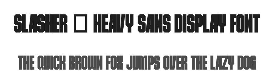 Slasher – Heavy Sans Display Font by Pian45 Studio — Display Font