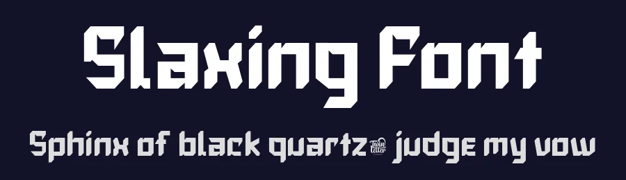 Slaxing Font by twinletter — Display Font — thumbnail 2