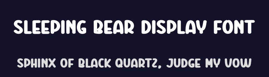 Sleeping Bear Display Font by andikastudio — Display Font — thumbnail 2