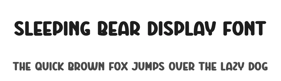 Sleeping Bear Display Font by andikastudio — Display Font