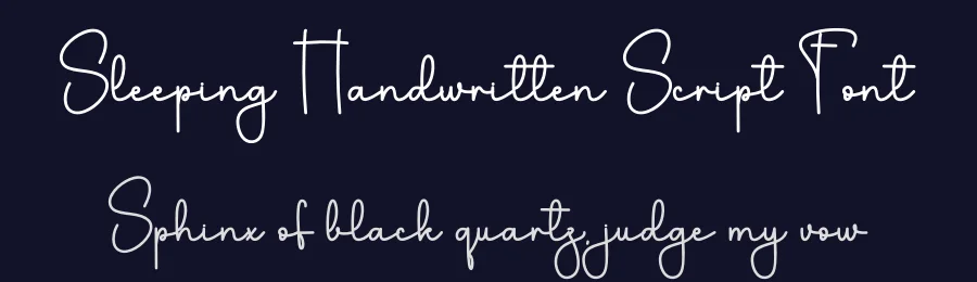 Sleeping Handwritten Script Font by freshtypeink — Script Handwritten Font — thumbnail 2