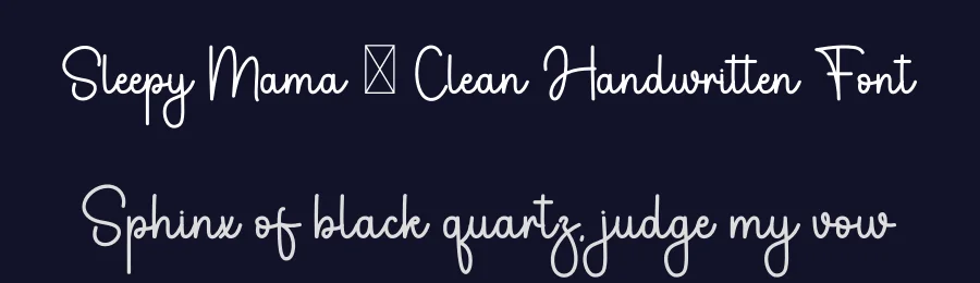 Sleepy Mama – Clean Handwritten Font by freshtypeink — Script Handwritten Font — thumbnail 2