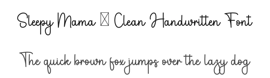 Sleepy Mama – Clean Handwritten Font by freshtypeink — Script Handwritten Font