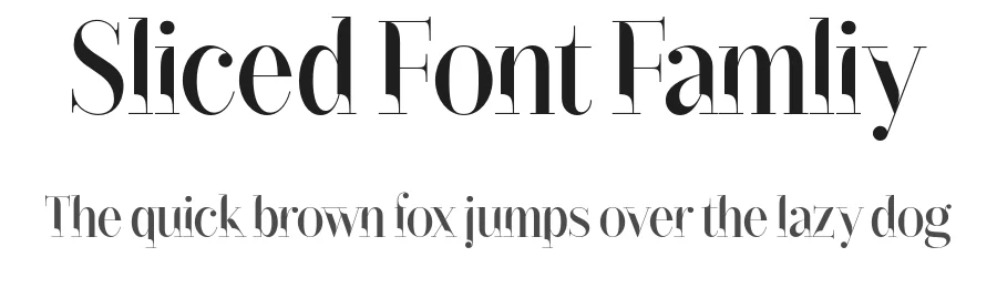Sliced Font Famliy by RajeshRajput — Display Font