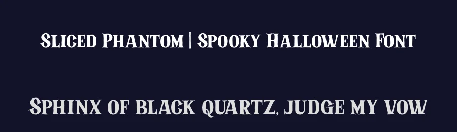 Sliced Phantom | Spooky Halloween Font by Denustudios — Decorative Font — thumbnail 2
