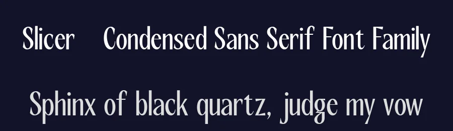 Slicer – Condensed Sans Serif Font Family by roomspace.cl — Decorative Font — thumbnail 2