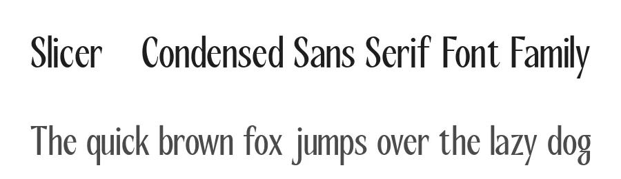 Slicer – Condensed Sans Serif Font Family by roomspace.cl — Decorative Font