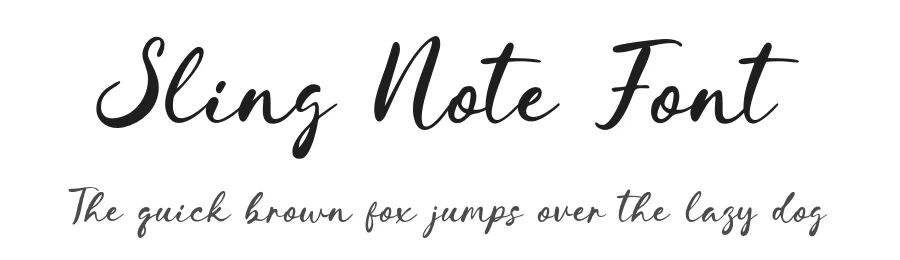 Sling Note Font by Khurasan — Script Handwritten Font