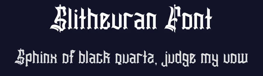 Slithevran Font by Dhabee — Blackletter Font — thumbnail 2