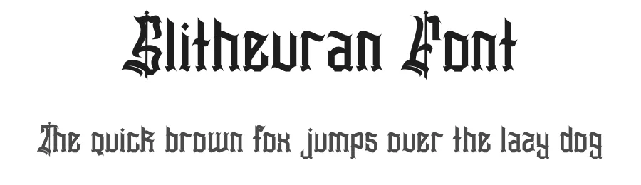 Slithevran Font by Dhabee — Blackletter Font