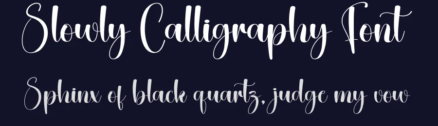 Slowly Calligraphy Font by creativeletter — Script Handwritten Font — thumbnail 2