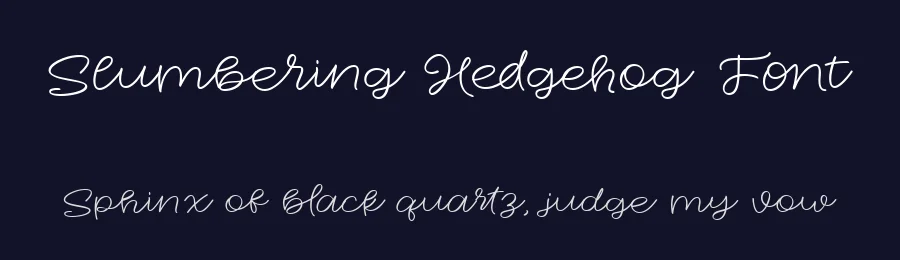 Slumbering Hedgehog Font by letterhanna — Script Handwritten Font — thumbnail 2