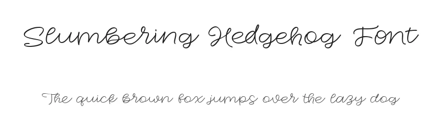 Slumbering Hedgehog Font by letterhanna — Script Handwritten Font