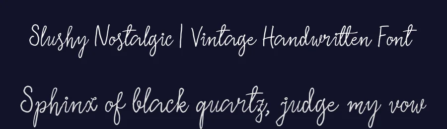 Slushy Nostalgic | Vintage Handwritten Font by Denustudios — Script Handwritten Font — thumbnail 2