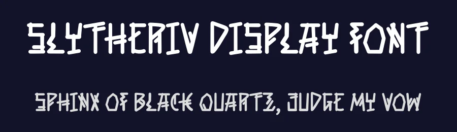 Slytheriv Display Font by Dhabee — Display Font — thumbnail 2