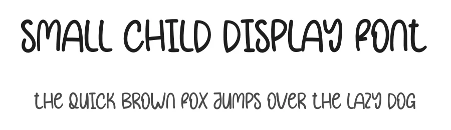 Small Child Display Font by creativeletter — Display Font