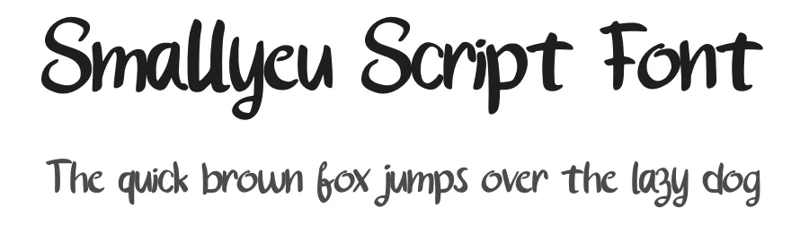 Smallyeu Script Font by Dhabee — Script Handwritten Font