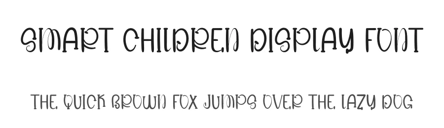 Smart Children Display Font by freshtypeink — Display Font