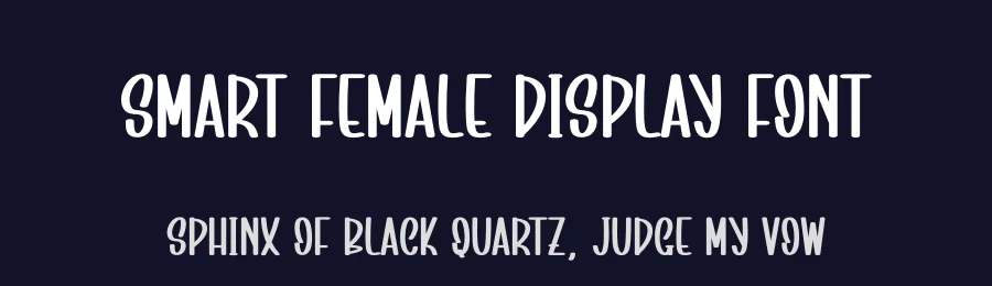 Smart Female Display Font by andikastudio — Display Font — thumbnail 2
