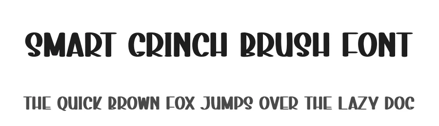 Smart Grinch Brush Font by creativeletter — Display Font