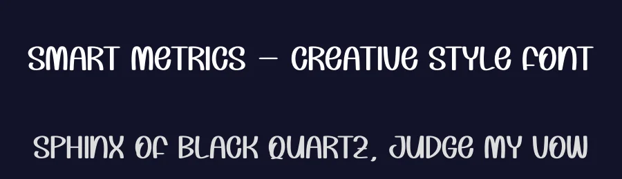 Smart Metrics – Creative Style Font by andikastudio — Display Font — thumbnail 2