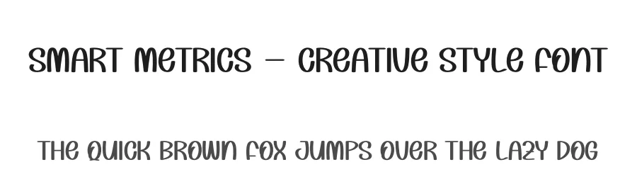 Smart Metrics – Creative Style Font by andikastudio — Display Font