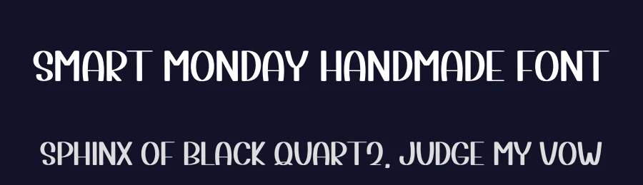 Smart Monday Handmade Font by freshtypeink — Display Font — thumbnail 2