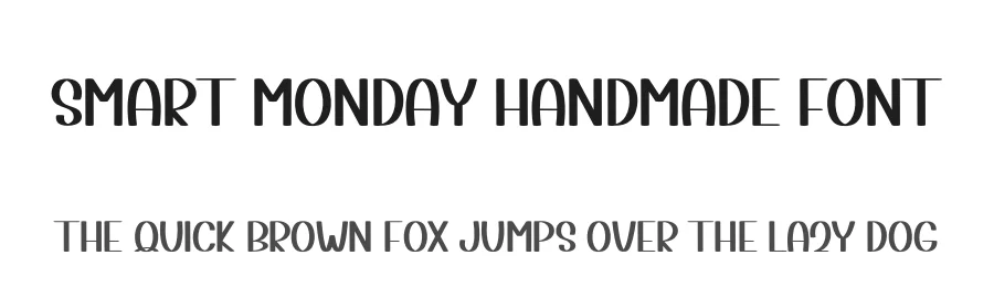 Smart Monday Handmade Font by freshtypeink — Display Font