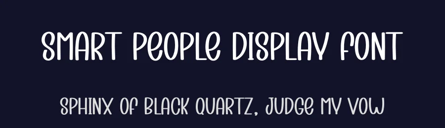 Smart People Display Font by creativeletter — Display Font — thumbnail 2
