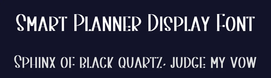 Smart Planner Display Font by inermediaSTUDIO — Display Font — thumbnail 2