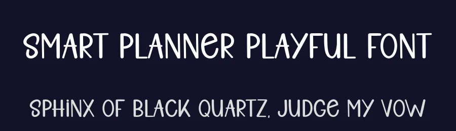Smart Planner Playful Font by freshtypeink — Display Font — thumbnail 2