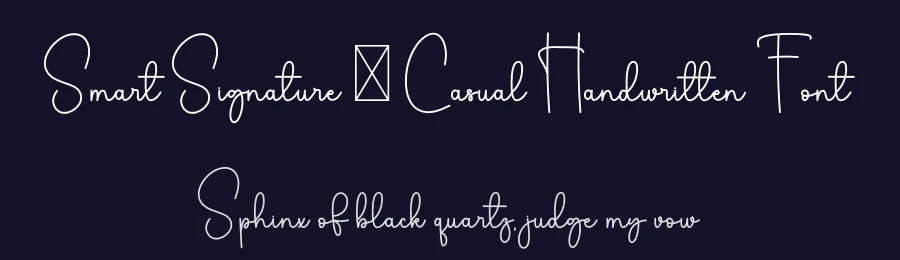 Smart Signature – Casual Handwritten Font by freshtypeink — Script Handwritten Font — thumbnail 2