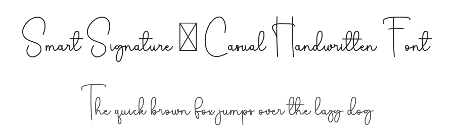 Smart Signature – Casual Handwritten Font by freshtypeink — Script Handwritten Font