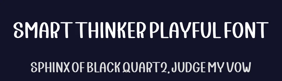 Smart Thinker Playful Font by freshtypeink — Display Font — thumbnail 2