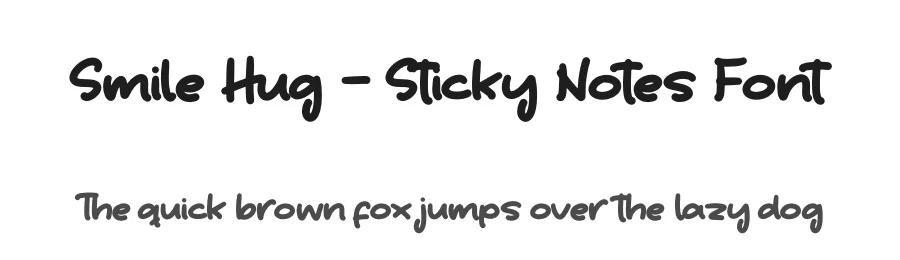 Smile Hug – Sticky Notes Font by letterenastudios — Script Handwritten Font
