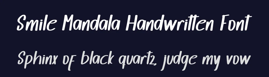 Smile Mandala Handwritten Font by inermediaSTUDIO — Display Font — thumbnail 2