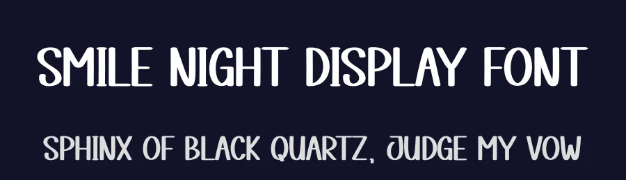 Smile Night Display Font by creativeletter — Display Font — thumbnail 2