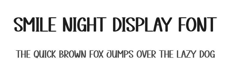 Smile Night Display Font by creativeletter — Display Font