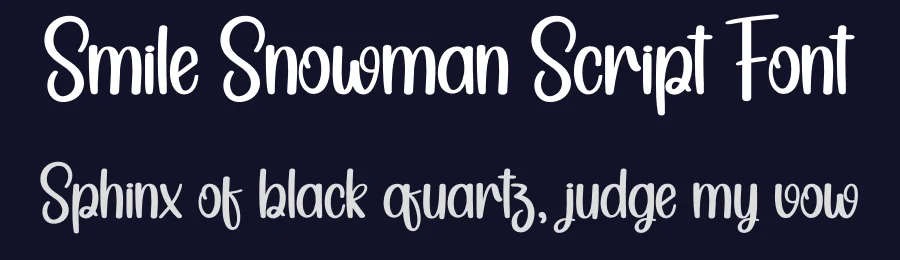 Smile Snowman Script Font by creativeletter — Display Font — thumbnail 2