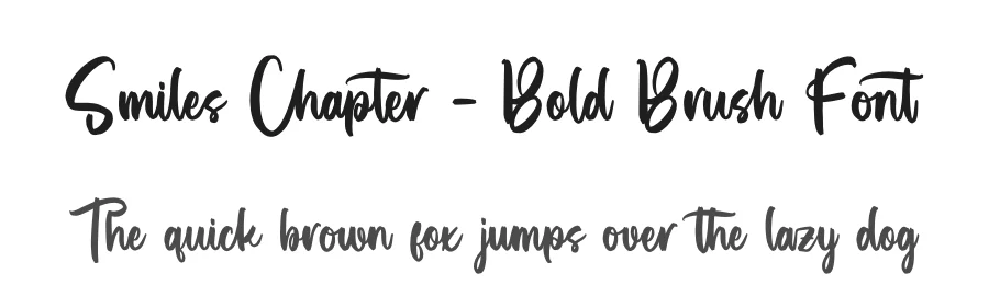 Smiles Chapter – Bold Brush Font by letterenastudios — Script Handwritten Font