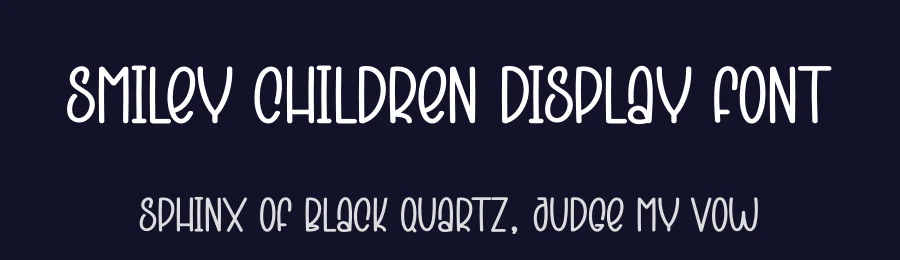 Smiley Children Display Font by creativeletter — Display Font — thumbnail 2