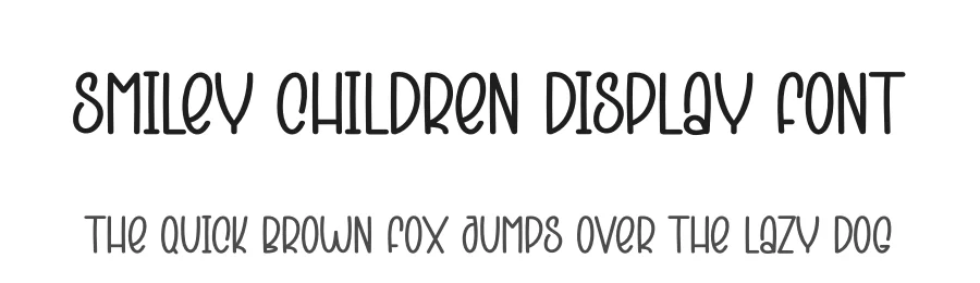 Smiley Children Display Font by creativeletter — Display Font