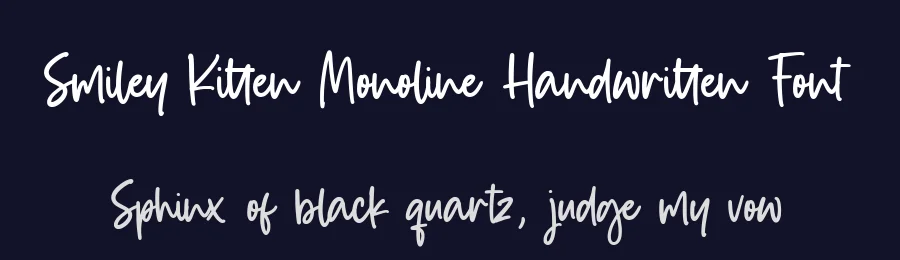 Smiley Kitten Monoline Handwritten Font by balpirick — Script Handwritten Font — thumbnail 2