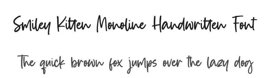 Smiley Kitten Monoline Handwritten Font by balpirick — Script Handwritten Font