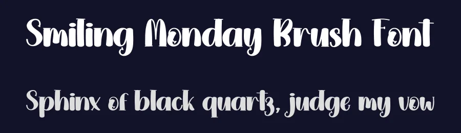 Smiling Monday Brush Font by creativeletter — Display Font — thumbnail 2