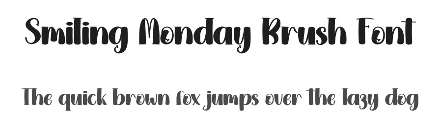 Smiling Monday Brush Font by creativeletter — Display Font