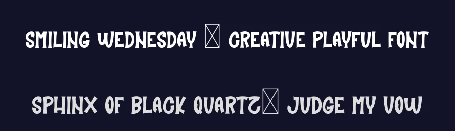 Smiling Wednesday – Creative Playful Font by freshtypeink — Display Font — thumbnail 2